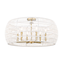 Golden 6808-6SF MBG-WR - Wry Lighting Ellie 6-light Semi-Flush Mount in Modern Brushed Gold